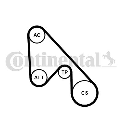 Keilrippenriemensatz CONTINENTAL CTAM 5PK1145K1