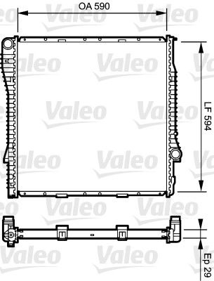 Kühler, Motorkühlung VALEO 734895