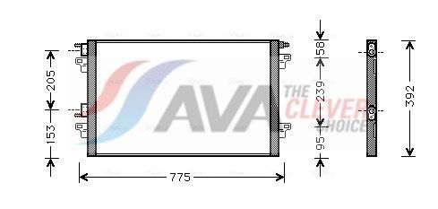 Kondensator, Klimaanlage AVA QUALITY COOLING RTA5366