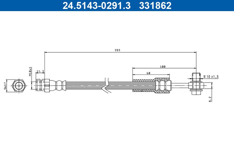 Bremsschlauch Ate 24.5143-0291.3