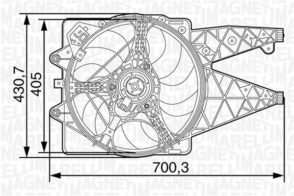 Lüfter, Motorkühlung MAGNETI MARELLI 069422446010