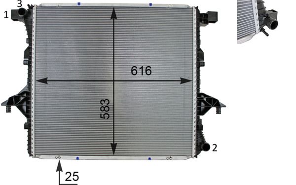 Kühler, Motorkühlung MAHLE CR81000S