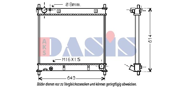 Kühler, Motorkühlung AKS DASIS 510024N