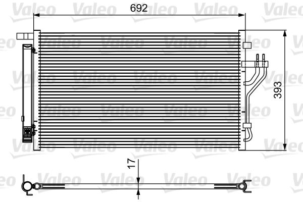 Kondensator, Klimaanlage VALEO 814485