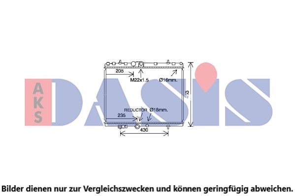Kühler, Motorkühlung AKS DASIS 060078N