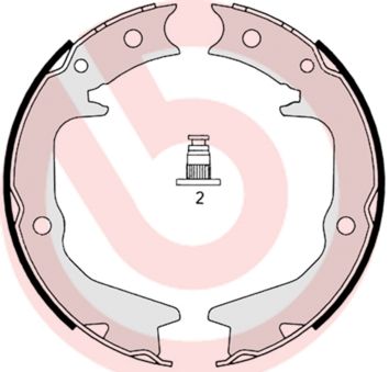 Bremsbackensatz, Feststellbremse BREMBO S 54 519
