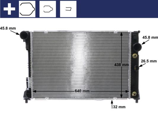 Kühler, Motorkühlung MAHLE CR1176000S