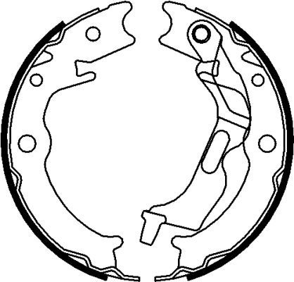 Bremsbackensatz Feststellbremse HELLA 8DA 355 051-011