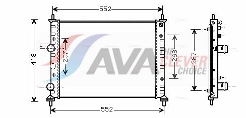 Kühler, Motorkühlung AVA QUALITY COOLING FTA2249