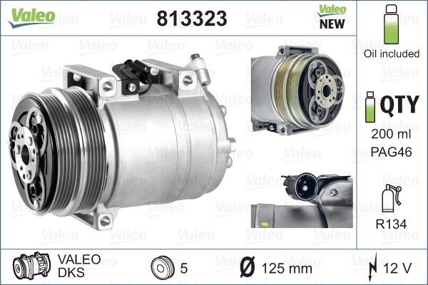 Kompressor, Klimaanlage VALEO 813323