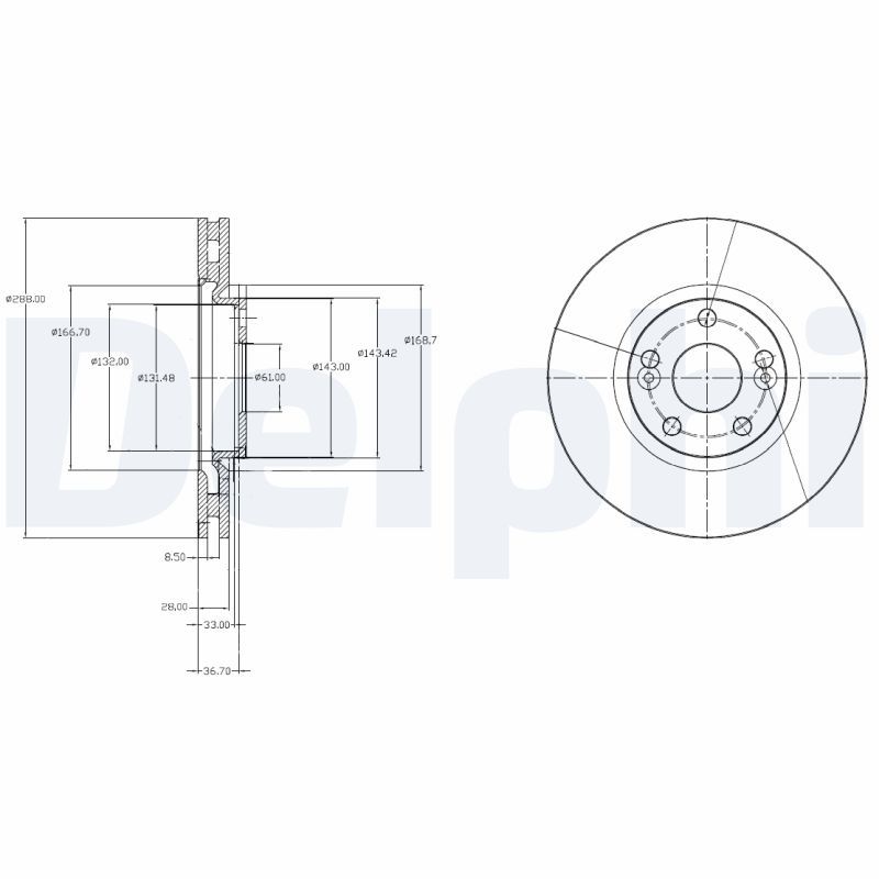 Bremsscheibe DELPHI BG3924