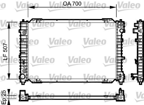 Kühler, Motorkühlung VALEO 734468