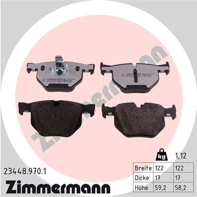 Bremsbelagsatz Bremsbeläge ZIMMERMANN 23448.970.1