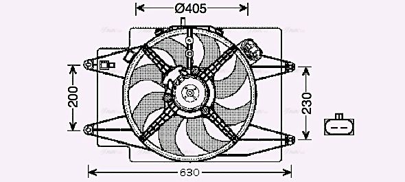 Lüfter, Motorkühlung AVA QUALITY COOLING al7508