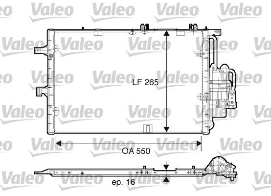 Kondensator, Klimaanlage VALEO 817610