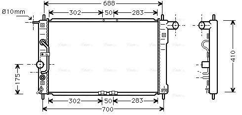 Kühler, Motorkühlung AVA QUALITY COOLING dwa2015