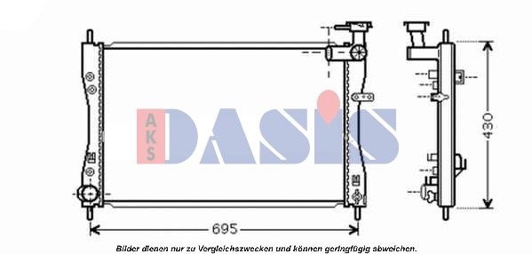 Kühler, Motorkühlung AKS DASIS 140079N