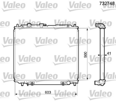 Kühler, Motorkühlung VALEO 732748