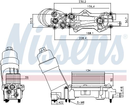 Ölkühler, Motoröl NISSENS 91336