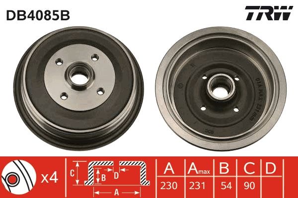 Bremstrommel TRW DB4085B