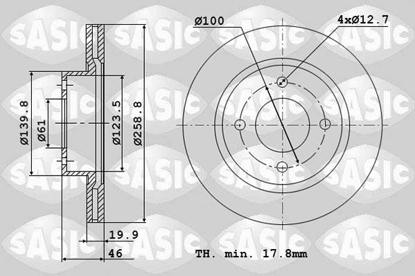 Bremsscheibe SASIC 4004256J