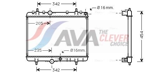 Kühler, Motorkühlung AVA QUALITY COOLING PEA2249