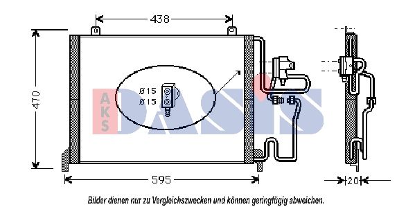 Kondensator, Klimaanlage AKS DASIS 182015N