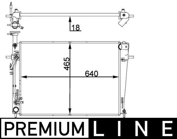 Kühler, Motorkühlung MAHLE CR1402000P