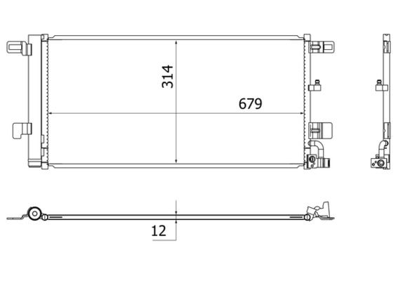 Kondensator, Klimaanlage MAHLE ac 961 000s