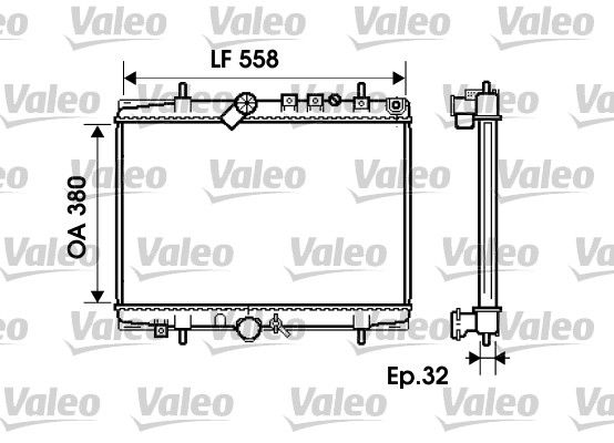 Kühler, Motorkühlung VALEO 734280
