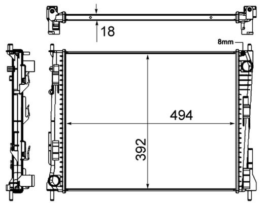 Kühler, Motorkühlung MAHLE CR921000S