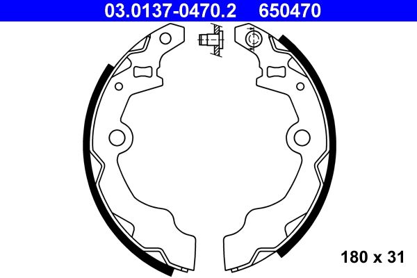 Bremsbackensatz ATE 03.0137-0470.2