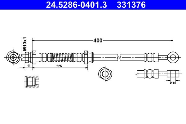 Bremsschlauch ATE 24.5286-0401.3