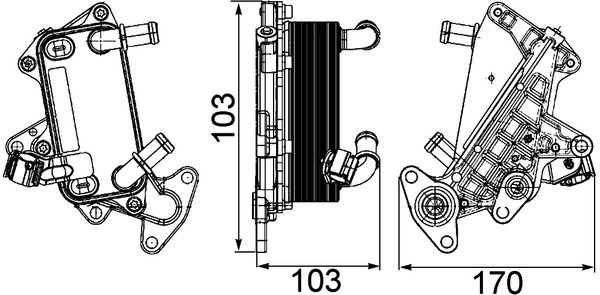 Ölkühler, Automatikgetriebe MAHLE CLC25000P