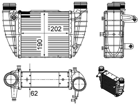 Ladeluftkühler MAHLE CI486000S