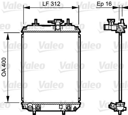 Kühler, Motorkühlung VALEO 735259