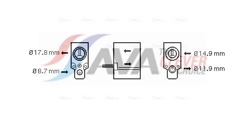 Expansionsventil, Klimaanlage AVA QUALITY COOLING RT1333