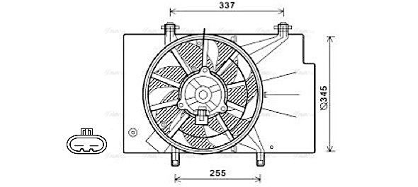 Lüfter, Motorkühlung AVA QUALITY COOLING fd7557