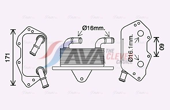 Ölkühler, Motoröl AVA QUALITY COOLING AI3404