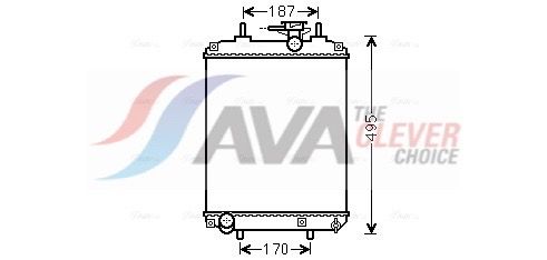 Kühler, Motorkühlung AVA QUALITY COOLING DUA2066