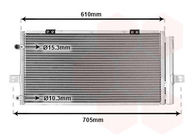Kondensator, Klimaanlage VAN WEZEL 02005078