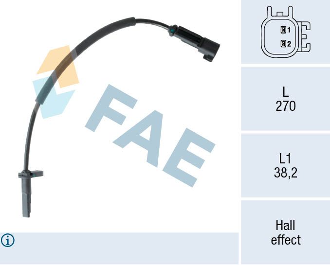 Sensor, Raddrehzahl FAE 78556