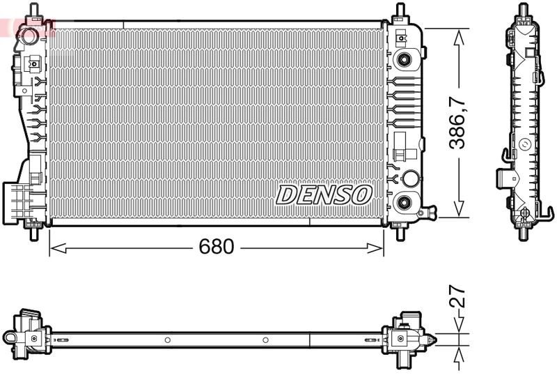 Kühler, Motorkühlung DENSO DRM99012