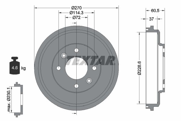 Bremstrommel TEXTAR 94034500