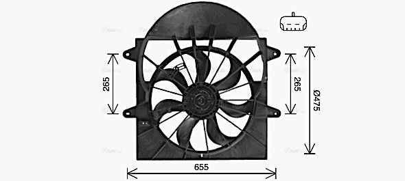 Lüfter, Motorkühlung AVA QUALITY COOLING je7085