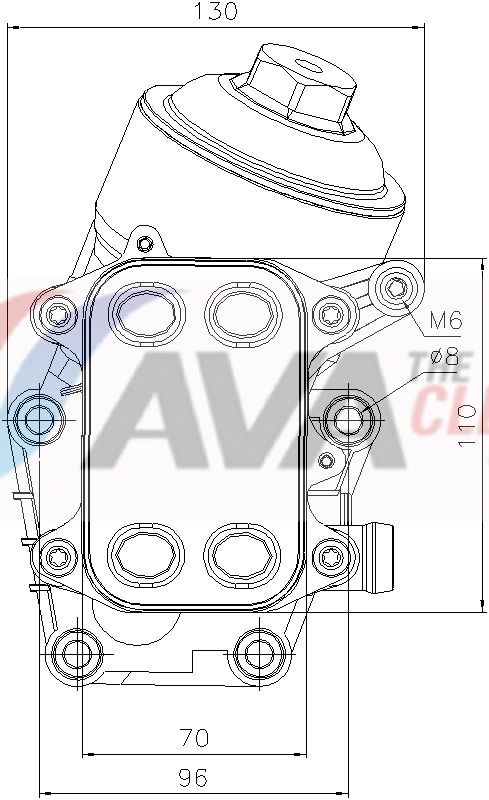 Ölkühler, Motoröl AVA QUALITY COOLING VN3467H