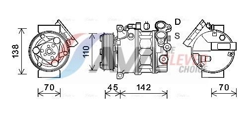 Kompressor, Klimaanlage AVA QUALITY COOLING VOAK192