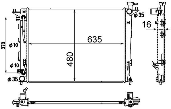 Kühler, Motorkühlung MAHLE CR1890000S