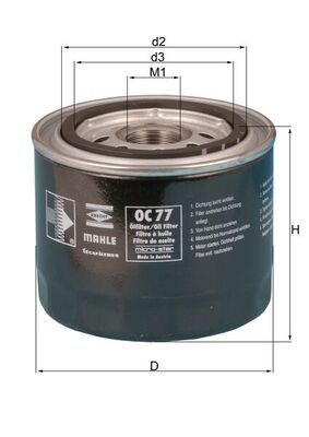 Ölfilter MAHLE OC77