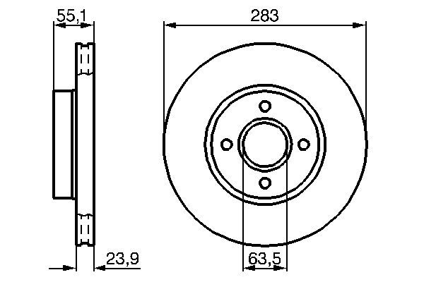 Bremsscheibe BOSCH 0 986 478 814